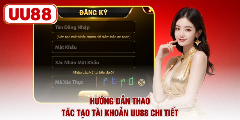 Hướng dẫn thao tác tạo tài khoản UU88 chi tiết